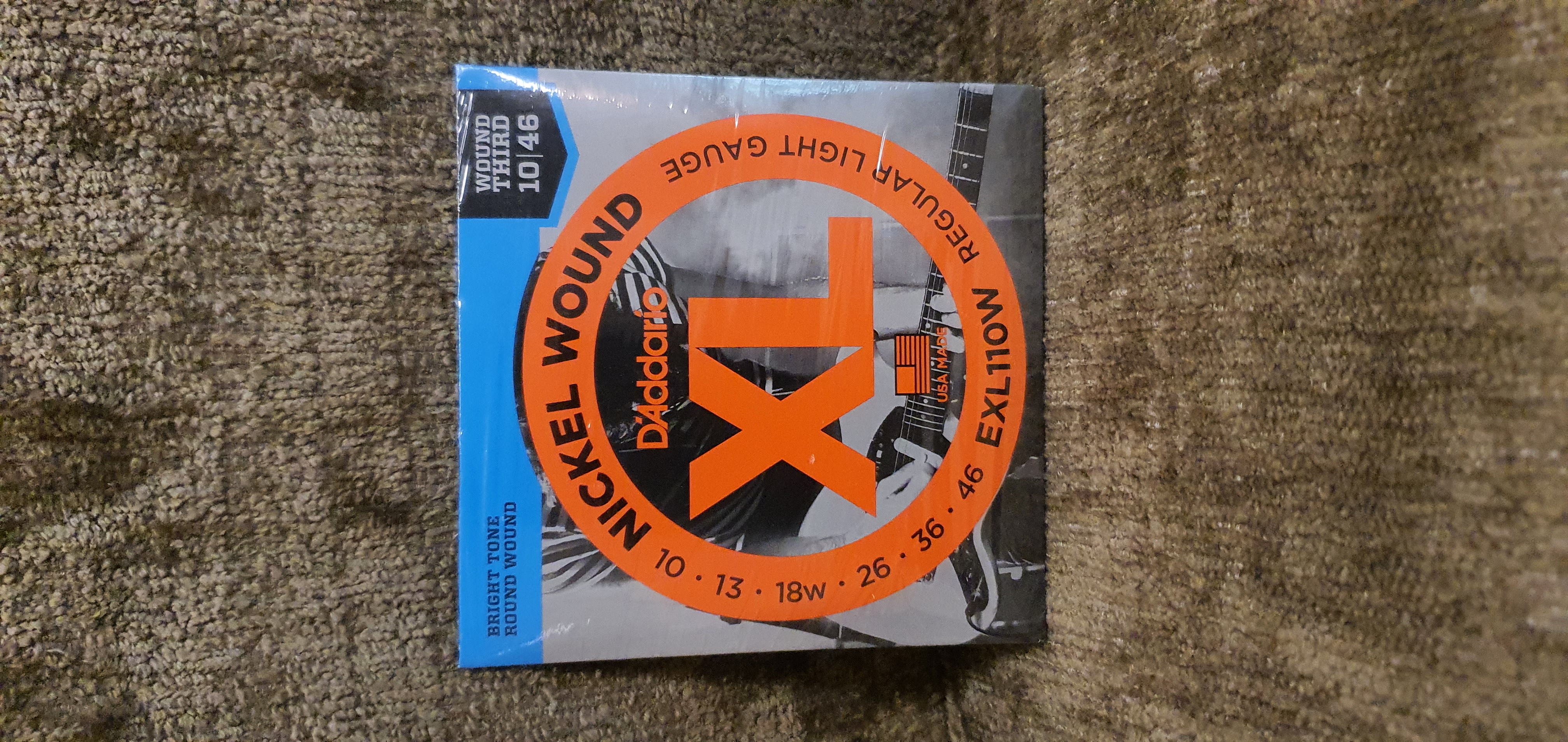 สายกีต้าร์ไฟฟ้า D'Addario Nickel Wound 10/46 EXL110W